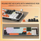 Redragon WYVERN PRO K689 PRO Wireless Gasket RGB Gaming Keyboard, 108 Keys Mechanical Keyboard, Extra 4 Hotkeys, Hot-Swappable Socket, 3-Layer Noise Dampening