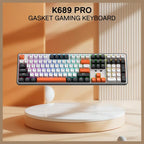 Redragon WYVERN PRO K689 PRO Wireless Gasket RGB Gaming Keyboard, 108 Keys Mechanical Keyboard, Extra 4 Hotkeys, Hot-Swappable Socket, 3-Layer Noise Dampening