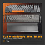 Redragon OLAF K648 Wired RGB Gaming Keyboard, 94-Key Mechanical Keyboard, Hot Swappable, Solid Aluminum Plate, Noise Absorbing EVA Foams, Detachable Wrist Rest