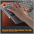 Redragon OLAF K648 Wired RGB Gaming Keyboard, 94-Key Mechanical Keyboard, Hot Swappable, Solid Aluminum Plate, Noise Absorbing EVA Foams, Detachable Wrist Rest