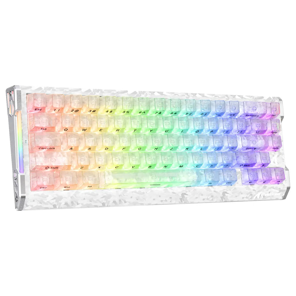 ATTACK SHARK R68 HE Carbon Fiber Rapid Trigger Keyboard, 60% Wired 8000Hz, Magnetic Switches, 0.005mm RT Accuracy, Full RGB Backlighting, Ice Ninja