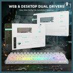 ATTACK SHARK R68 HE Carbon Fiber Rapid Trigger Keyboard, 60% Wired 8000Hz, Magnetic Switches, 0.005mm RT Accuracy, Full RGB Backlighting, Ice Ninja