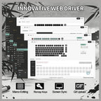 ATTACK SHARK X820Ultra Tri-mode Gasket Mechanical Keyboard, 75% ANSI Layout, Bluetooth 5.1 and 2.4G Wireless and Type-C Wired, TFT Smart Display and Knob, Hot-Swappable, QMK, RGB, Dark Warrior