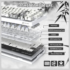ATTACK SHARK X820Ultra Tri-mode Gasket Mechanical Keyboard, 75% ANSI Layout, Bluetooth 5.1 and 2.4G Wireless and Type-C Wired, TFT Smart Display and Knob, Hot-Swappable, QMK, RGB, Dark Warrior