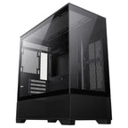 GameMax Vista Mini Black MATX Gaming Case, Micro ATX, Tempered Glass Front and Side Panels, Up To 9x120mm Fans, USB3.0 and USB2.0, Black, GMX-VISTA-MB