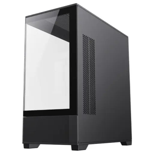 GameMax Vista Mini Black MATX Gaming Case, Micro ATX, Tempered Glass Front and Side Panels, Up To 9x120mm Fans, USB3.0 and USB2.0, Black, GMX-VISTA-MB