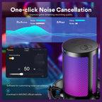 MAONO DGM20 USB Gaming Microphone for PC, Noise Cancellation Condenser Mic, RGB Lights, One-Click Mute With LED Indicator, Gain Control and Headphone Monitoring, Plug and Play, 5FT 2 in 1 USB Cable