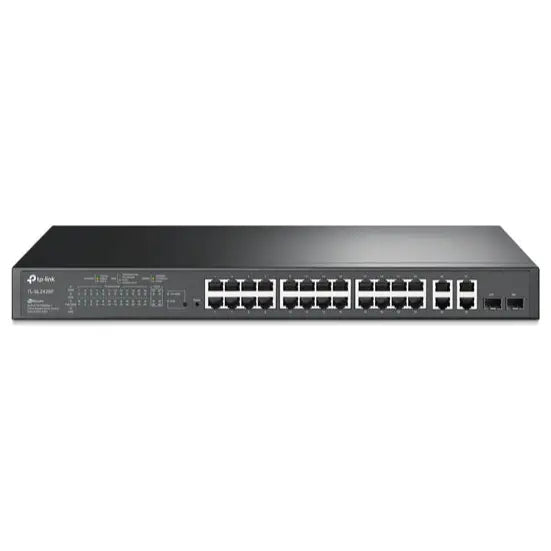 TP-Link TL-SL2428P JetStream 24-Port Gigabit Smart Switch, 24 PoE Ports 250W, 802.1Q VLAN, L2/L3/L4 QoS, WEB and CLI Managed Modes
