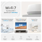 TP-Link Deco BE22 BE3600 Whole Home Mesh WiFi 7 System, 3.6Gbps Dual-Band WiFi, 2x 1.0Gbps Ports, Multi-Link Operation, 3 Pack