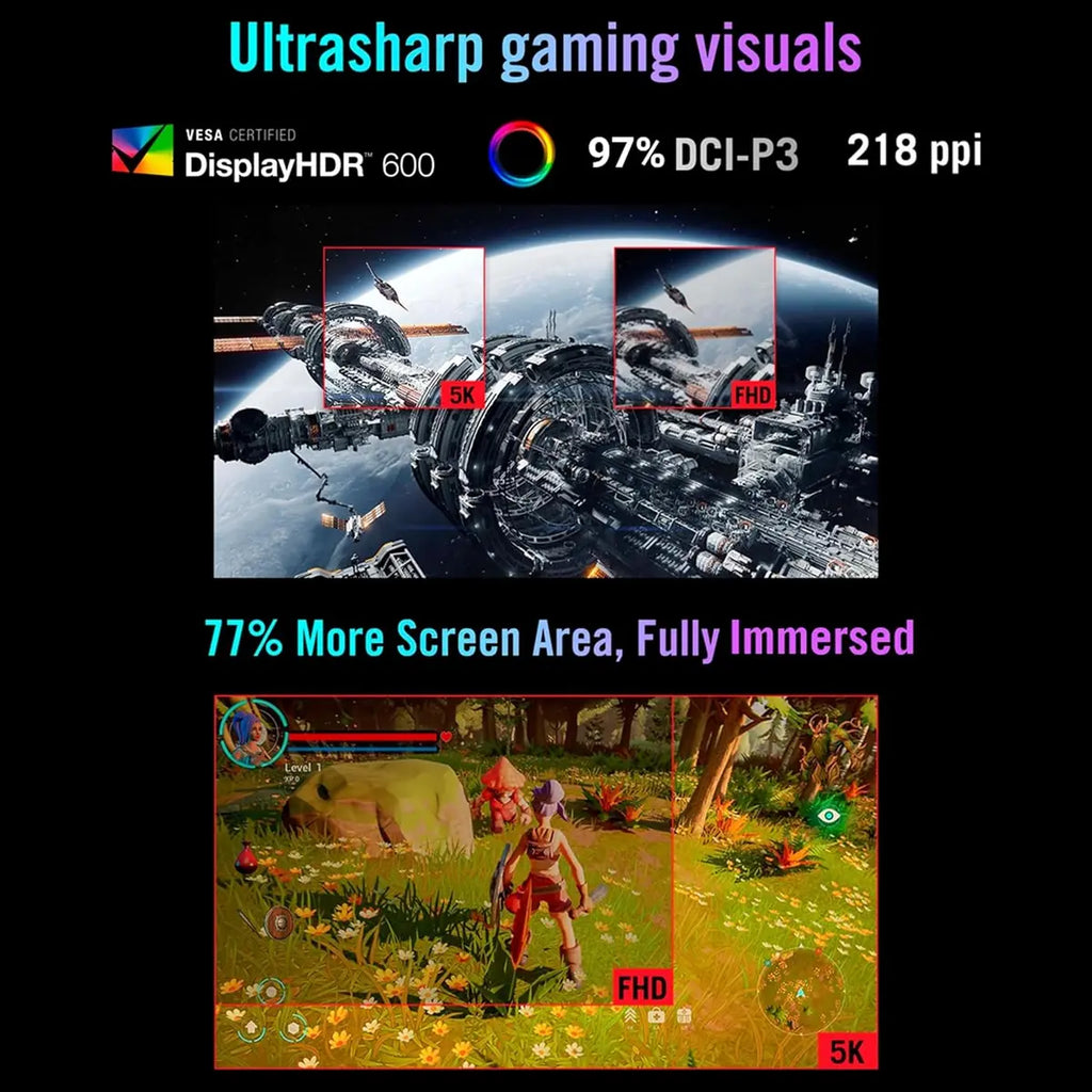 ASUS ROG Strix XG27JCG 27 Inch 5K HDR Gaming Monitor, 5120x2880, 180Hz, 0.3ms, Fast IPS, Dual Mode 180Hz or QHD 330Hz, G-SYNC Compatible