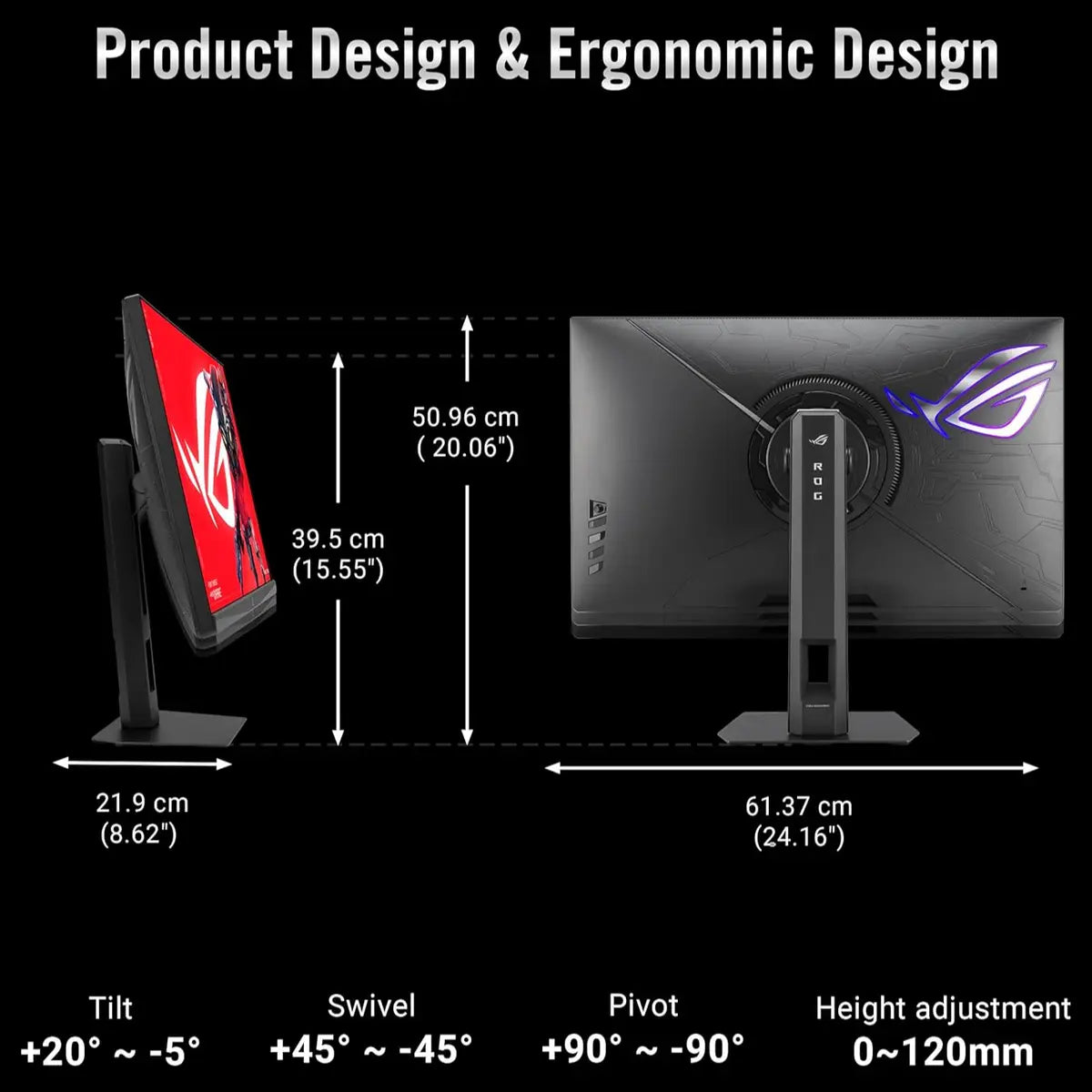 ASUS ROG Strix XG27JCG 27 Inch 5K HDR Gaming Monitor, 5120x2880, 180Hz, 0.3ms, Fast IPS, Dual Mode 180Hz or QHD 330Hz, G-SYNC Compatible