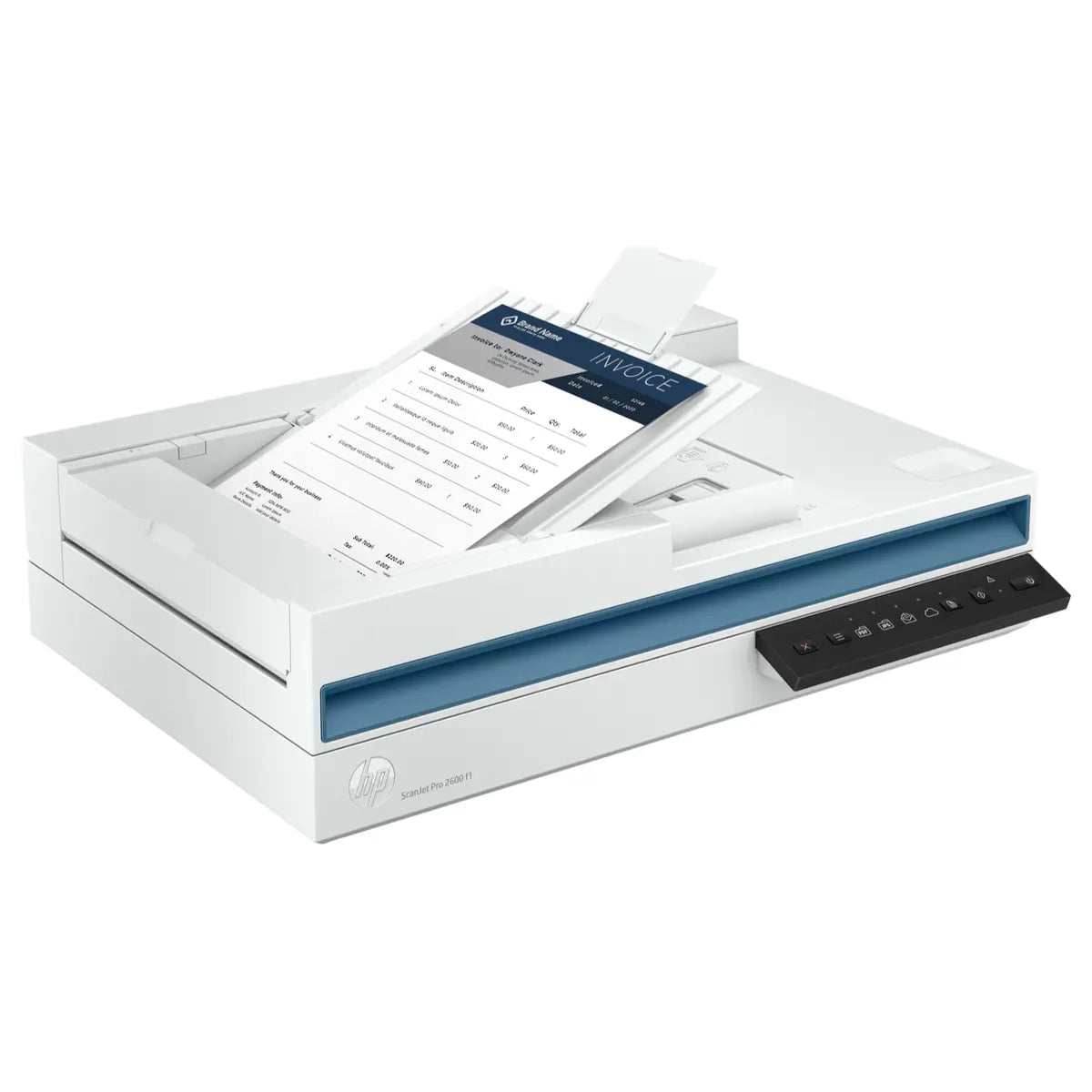 HP ScanJet Pro 2600 F1 Scanner, 25 PPM 50 IPM, 60-Sheet Duplex Single-Pass ADF, 600 X 600 DPI ADF 1200 X 1200 DPI Flatbed, USB 2.0