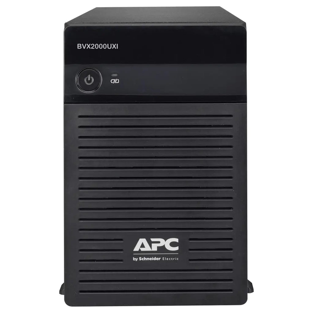 APC Easy UPS BVX2000UXI Uninterruptible Power Supply, 2000VA 1200W, 230V Input and Output, External Battery System, Selectable Charger, Flooded and SMF Compatible, Black (Without Battery)