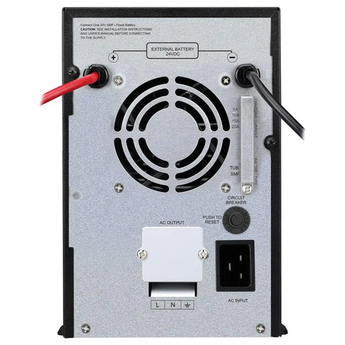 APC Easy UPS BVX2000UXI Uninterruptible Power Supply, 2000VA 1200W, 230V Input and Output, External Battery System, Selectable Charger, Flooded and SMF Compatible, Black (Without Battery)