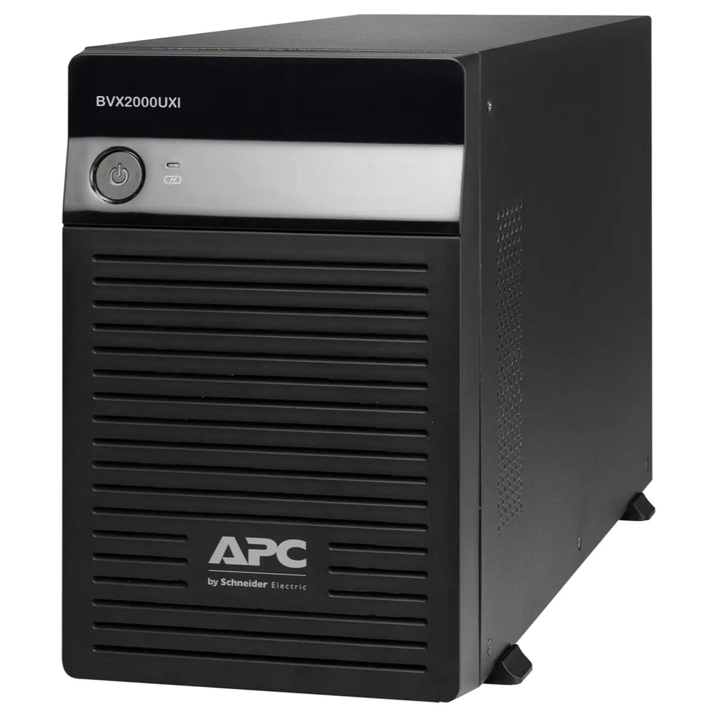 APC Easy UPS BVX2000UXI Uninterruptible Power Supply, 2000VA 1200W, 230V Input and Output, External Battery System, Selectable Charger, Flooded and SMF Compatible, Black (Without Battery)