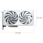 GIGABYTE GeForce RTX 5060 Eagle OC ICE 8G Graphics Card, 8GB 128-Bit GDDR7, 2550MHz Clock, PCIe 5.0, DisplayPort and HDMI, GV-N5060EAGLEOC ICE-8GD
