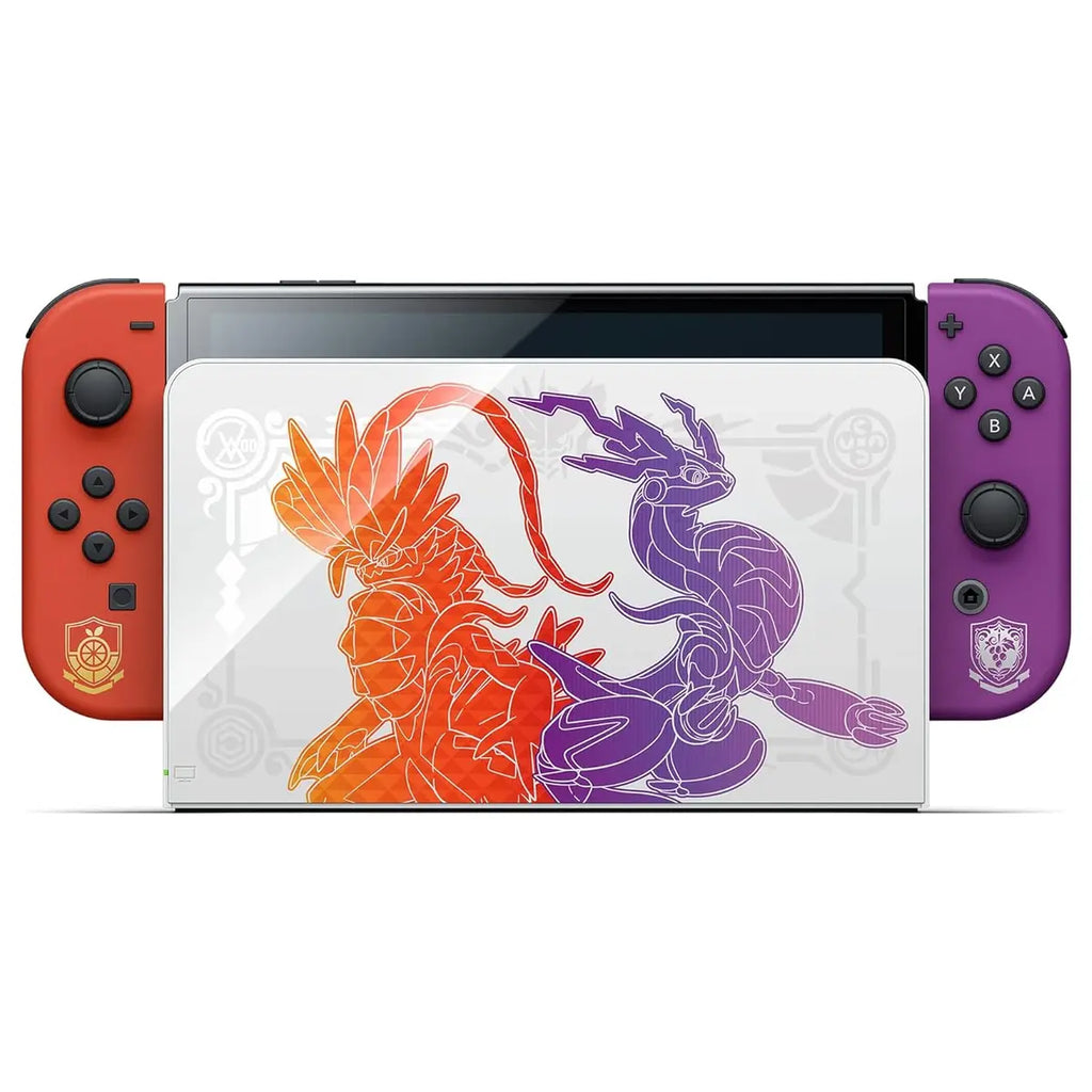 Nintendo Switch OLED Model Pokemon Scarlet and Violet Edition, OLED Console, Special-Design Joy-Con, Matching Dock