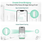 TP-Link EAP211-Bridge KIT Omada Point to Point Wireless Bridge Outdoor, 5GHz 867Mbps, PtP and PtMP, 1km Range, 3 Gigabit Ports, PoE or DC Powered, IP65 Weatherproof