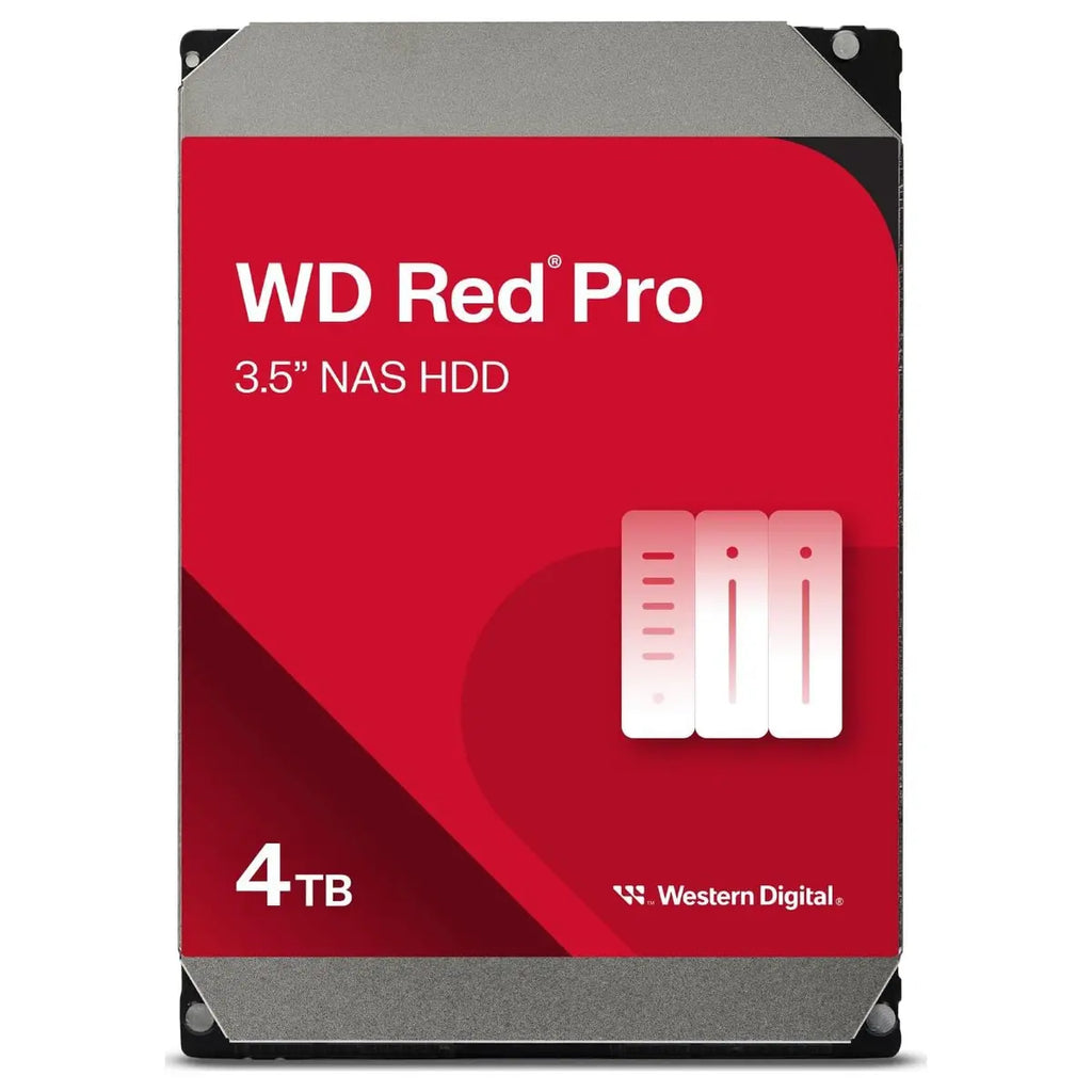 Western Digital WD Red Pro 4TB NAS Internal Hard Drive HDD, 7200RPM, SATA 6Gb/s, CMR, 256MB Cache, 3.5", WD4003FFBX