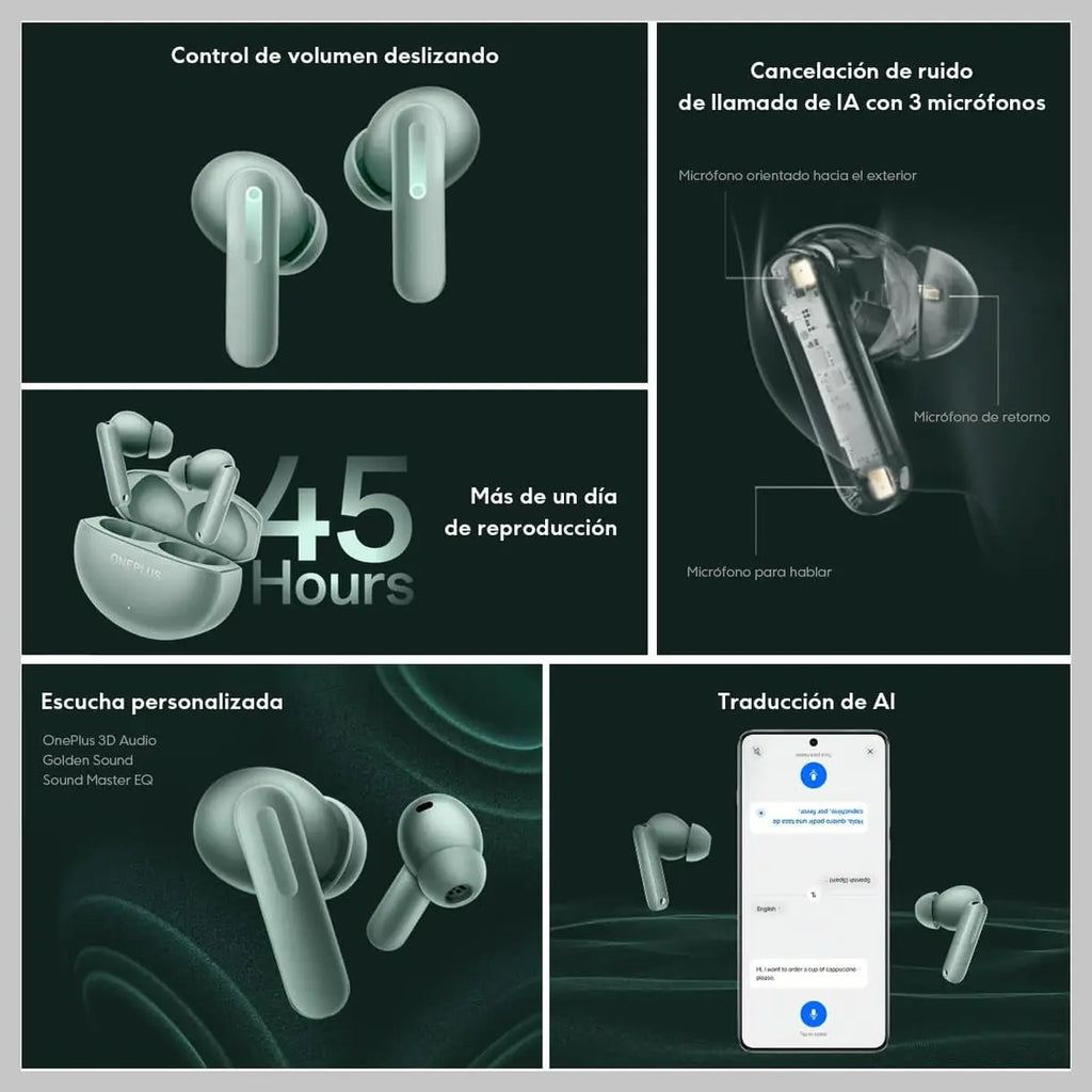 OnePlus Buds 4 Bluetooth Wireless Earbuds, In-Ear True Wireless, 11mm Drivers, LHDC 5.0 and Bluetooth 5.4, Active Noise Cancellation