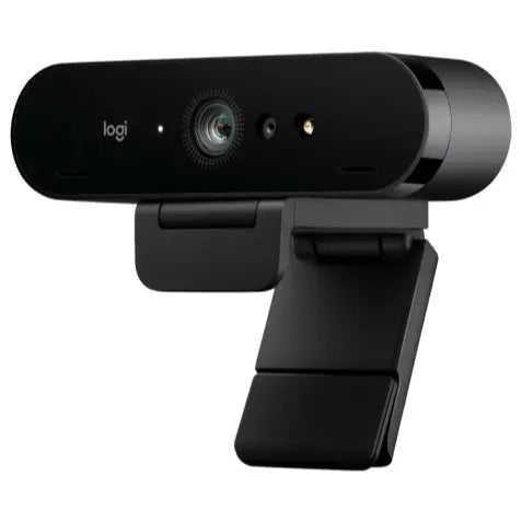 Logitech BRIO 4K Ultra HD Webcam, 4K 30fps, 1080p 60fps, 13MP Sensor, 5x Digital Zoom, Autofocus, RightLight 3, Windows Hello, Privacy Shutter, 960-001723
