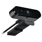 Logitech BRIO 4K Ultra HD Webcam, 4K 30fps, 1080p 60fps, 13MP Sensor, 5x Digital Zoom, Autofocus, RightLight 3, Windows Hello, Privacy Shutter, 960-001723
