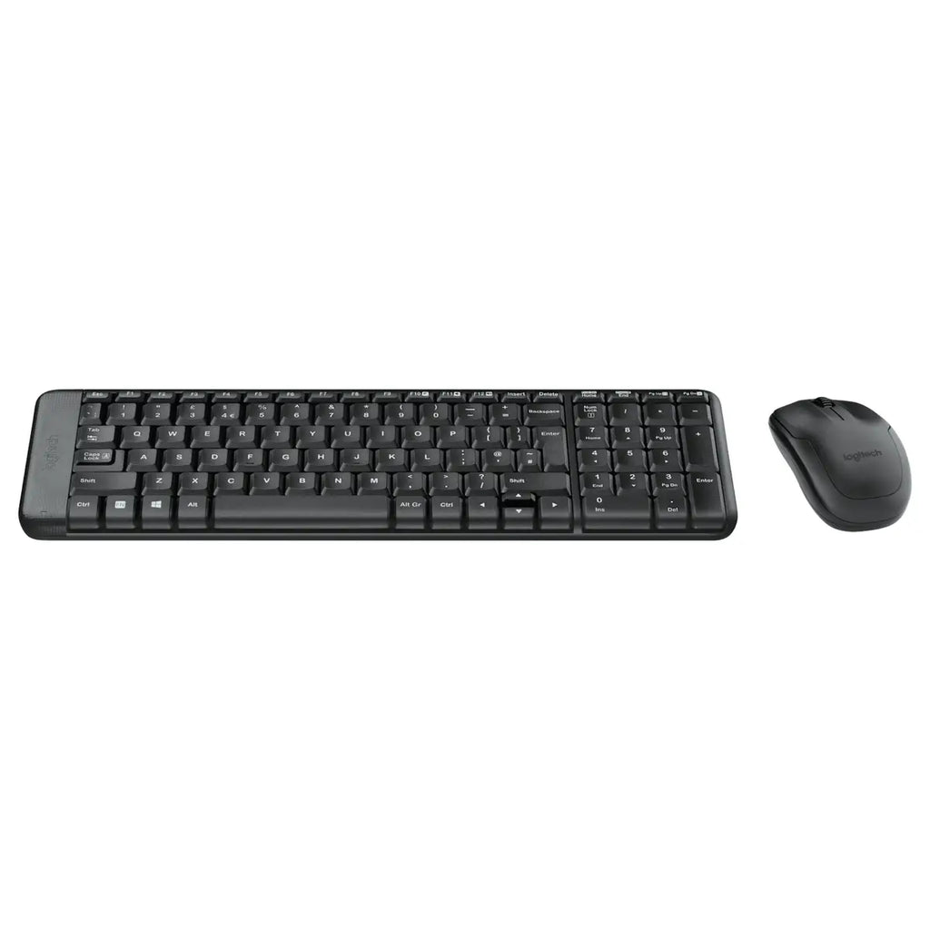 Logitech MK220 Wireless Keyboard and Mouse Combo, 10m Wireless Range, 10-Key Number Pad, Music Controls, Spill-Resistant Keyboard, Smooth Optical Tracking Mouse
