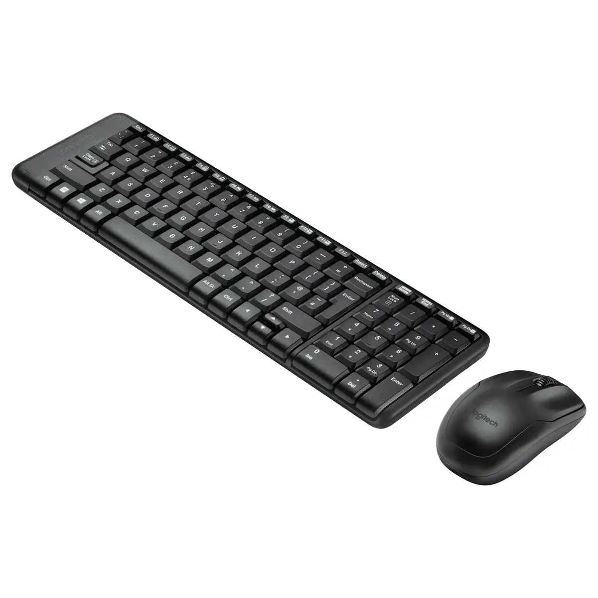Logitech MK220 Wireless Keyboard and Mouse Combo, 10m Wireless Range, 10-Key Number Pad, Music Controls, Spill-Resistant Keyboard, Smooth Optical Tracking Mouse