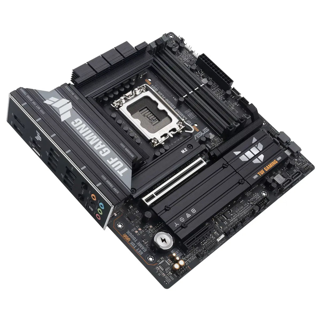 Asus TUF Gaming B860M-Plus WiFi Motherboard, LGA1851, Intel B860, mATX, DDR5 256GB 8800+MT/s, 3x M.2, Wi-Fi 7, Realtek 2.5Gb Ethernet