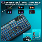 AULA F108 Pro WIND 108-Key Wireless Hot Swappable Mechanical Gaming Keyboard, RGB, Smart Screen and Multifunction Knob, 8000mAH Battery, Gradient Gray