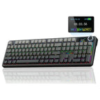AULA F108 Pro WIND 108-Key Wireless Hot Swappable Mechanical Gaming Keyboard, RGB, Smart Screen and Multifunction Knob, 8000mAH Battery, Gradient Gray