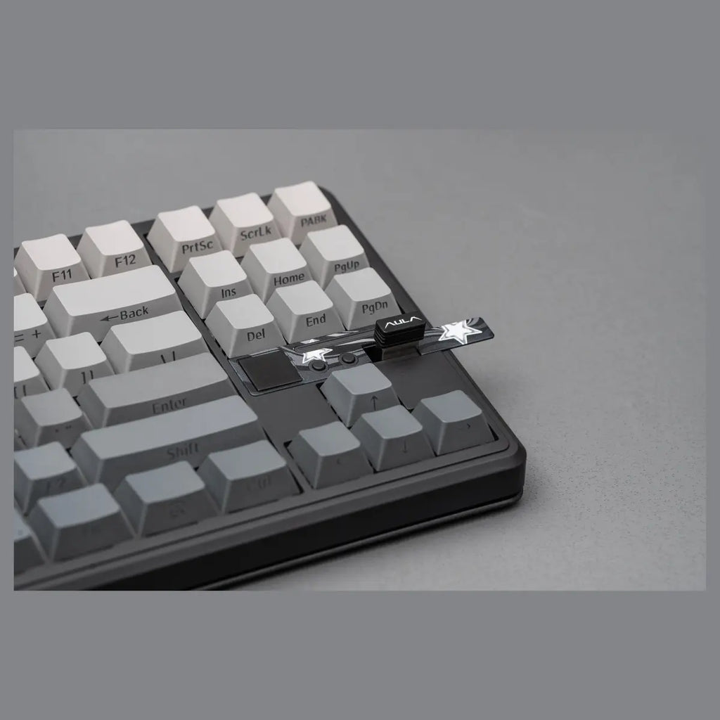 AULA F87 PRO V2 RGB Hot-Swappable Wireless Mechanical Keyboard, 87 Key TKL Gasket-Mounted, Bluetooth 5.0 2.4GHz and USB-C, 10000mAh Battery, 8K Polling Rate, White Contours