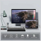 AULA F75 Max Wireless 3-in-1 Mechanical Gaming Keyboard, 81-Key, Hot Swappable, RGB, Knob and Digital Screen, NKRO, Gradient Grey