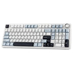 Aula F99 Pro Tri-Mode 96% 100-Key Gasket-Mounted Mechanical Keyboard with Knob, Bluetooth 5.0 and 2.4GHz Wireless and USB Type-C Wired, 8000mAh Battery, South-Facing RGB Backlight, Star Vector Switch, Blue/White/Black