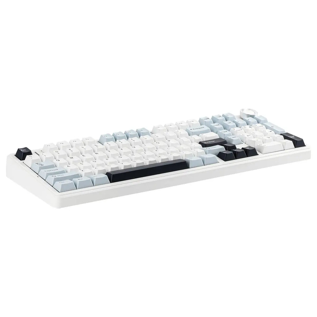 Aula F99 Pro Tri-Mode 96% 100-Key Gasket-Mounted Mechanical Keyboard with Knob, Bluetooth 5.0 and 2.4GHz Wireless and USB Type-C Wired, 8000mAh Battery, South-Facing RGB Backlight, Star Vector Switch, Blue/White/Black