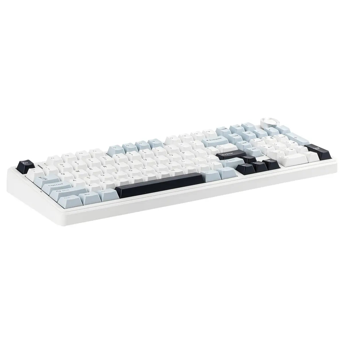 Aula F99 Pro Tri-Mode 96% 100-Key Gasket-Mounted Mechanical Keyboard with Knob, Bluetooth 5.0 and 2.4GHz Wireless and USB Type-C Wired, 8000mAh Battery, South-Facing RGB Backlight, Star Vector Switch, Blue/White/Black