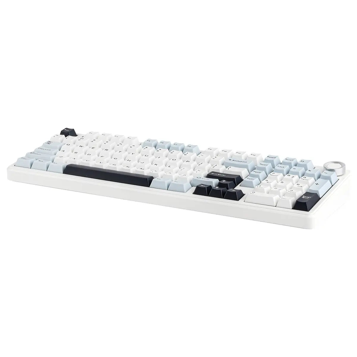 Aula F99 Pro Tri-Mode 96% 100-Key Gasket-Mounted Mechanical Keyboard with Knob, Bluetooth 5.0 and 2.4GHz Wireless and USB Type-C Wired, 8000mAh Battery, South-Facing RGB Backlight, Star Vector Switch, Blue/White/Black