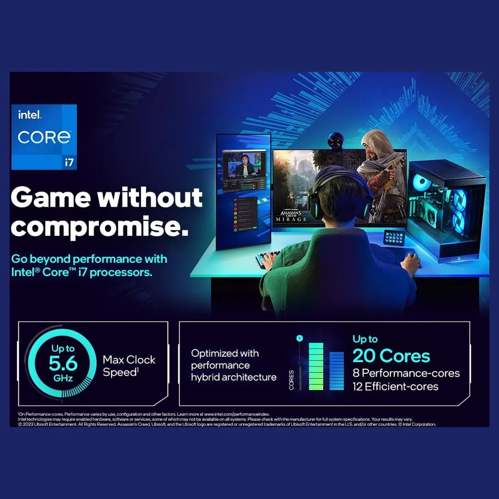 Intel Core i7-14700K Desktop Processor, 20 Cores 28 Threads, Up to 5.6GHz, Intel UHD Graphics 770, Unlocked, Tray Pack