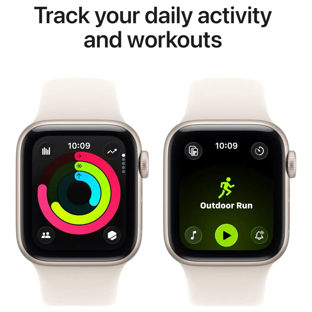 Apple Watch SE 3 Smartwatch, GPS 40mm, Always-On Display, Heart Rate Monitor, Fitness and Sleep Trackers, Water Resistant, Starlight