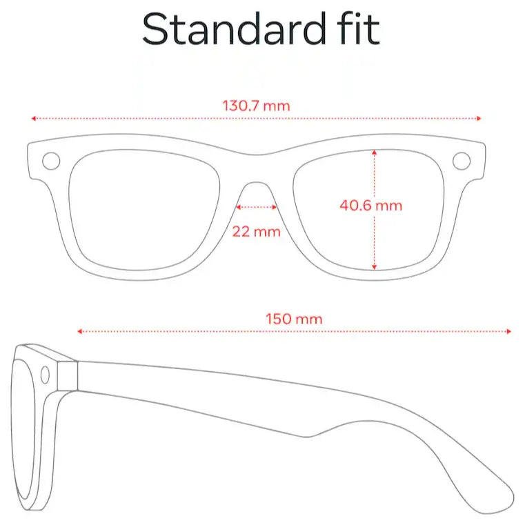 Ray-Ban Meta Wayfarer Gen 2 Glasses, Meta AI, Open-Ear Audio, Photo and Video Compatibility, Up to 8 Hours Battery, Clear Lenses Matte Black, RW4012
