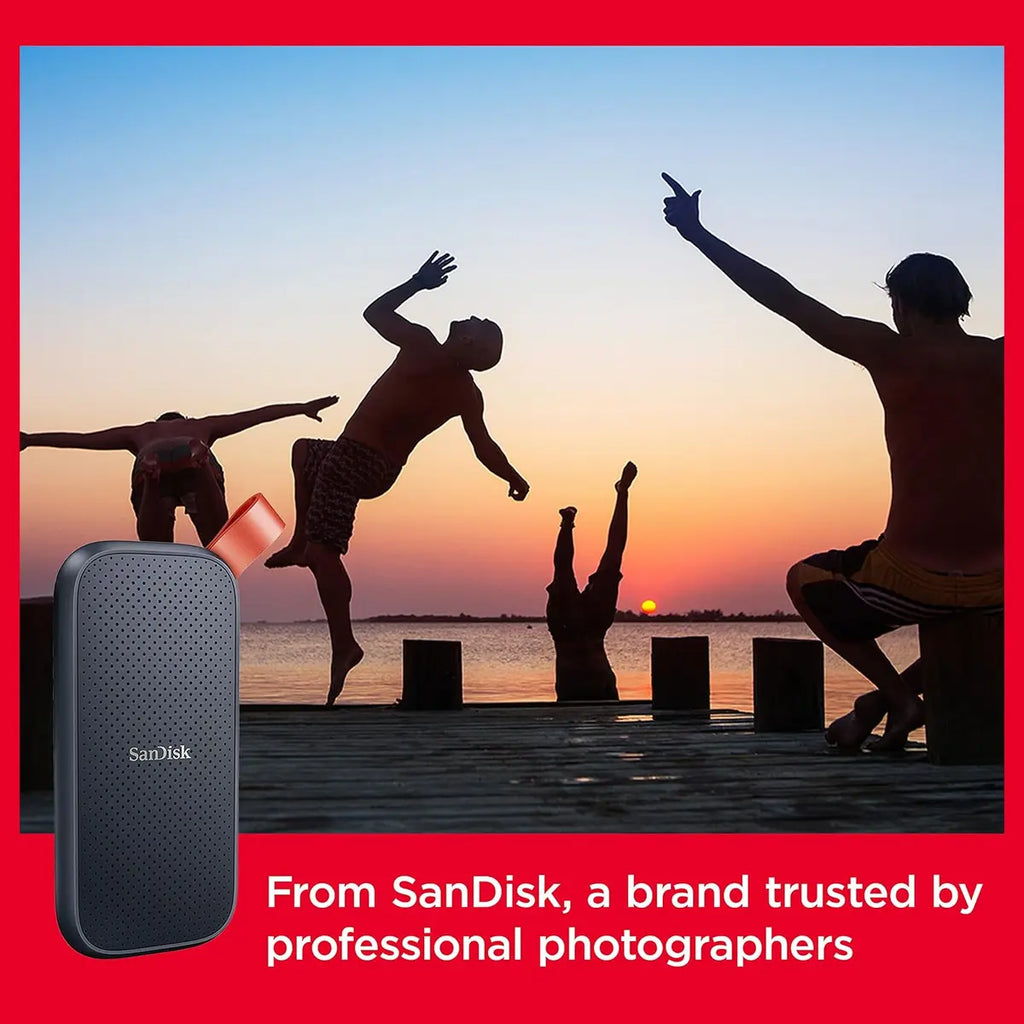 SanDisk 2TB Portable SSD, Up To 800MB/s Read, USB-C USB 3.2 Gen 2, SDSSDE30-2T00-G26