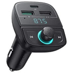 UGREEN Bluetooth FM Transmitter and Car Charger 31.5W, Bluetooth 5.0, USB-C PD and USB-A QC 3.0 and 1.5A USB, USB and TF Card Up To 32GB, 12V/24V, 80910