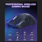 Aula Wind SC580X Gaming Mouse Tri-Mode 2.4G BT5.0 USB-C 10000 DPI 6 Programmable Buttons Black