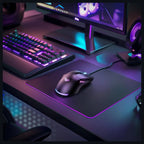 AULA F815 Gaming Mouse, 12800 DPI, RGB Wired, 1ms Report Rate, 6 Programmable Macro Buttons, 13 Backlit Modes, Black