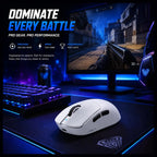 AULA SC900 Pro Wireless Gaming Mouse, PAW3395 Sensor, 26000 DPI, 650IPS, 62g Lightweight, Tri-Mode 2.4GHz Type-C BT5.0, Dual 8000Hz Polling Rate, White