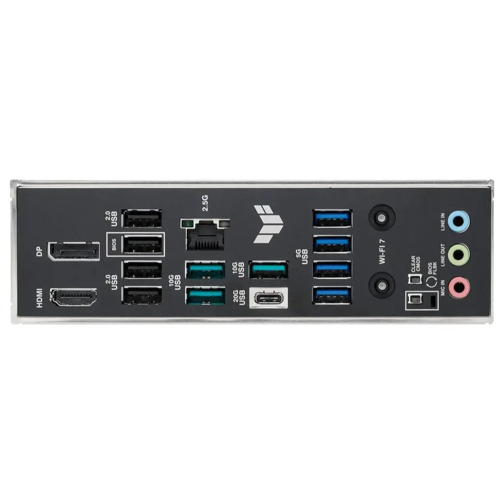Asus TUF Gaming B850M-Plus Wifi7 AMD B850 mATX Motherboard, AMD AM5 Socket, 14+2+1 80A DrMOS Power Stages, DDR5 8000+MT/s, PCIe 5.0, 3x M.2 Slots, WiFi 7, 2.5Gb Ethernet, DisplayPort and HDMI
