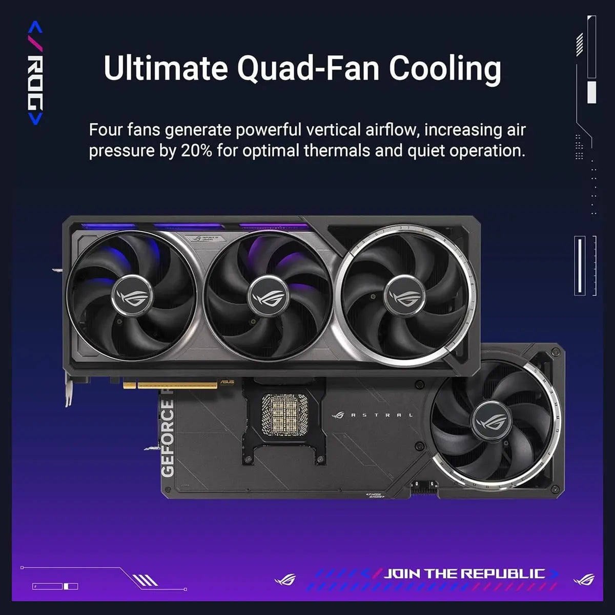Asus ROG ASTRAL GeForce RTX 5090 OC Edition Gaming Graphics Card, PCIe 5.0, 32GB GDDR7, HDMI and DP 2.1, 3.8-Slot, Quad-Fan Design