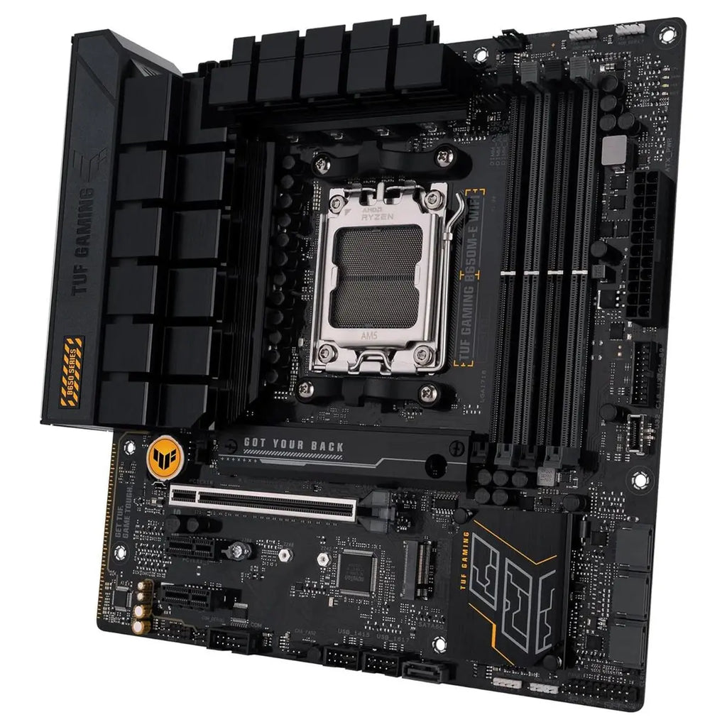 Asus TUF Gaming B650M-E Wifi DDR5 AMD AM5 MicroATX Motherboard, Supports AMD Ryzen 9000 Series, DDR5 7600 Plus OC, PCIe 5.0 M.2, 2.5Gb Ethernet