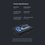 PXN 008 Gaming Arcade Stick, USB Wired Plug and Play, 360-Degree Circular Movement, Blue Switch Mechanical Buttons, 3.5mm Audio Jack, for Nintendo Switch PC PS3 PS4 Xbox