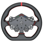 PXN W DS R2 13" Leather Racing Wheel Rim with D1 Quick Release, Hall Effect Magnetic Paddle Shifters, RGB Rev Indicator Lights, Black